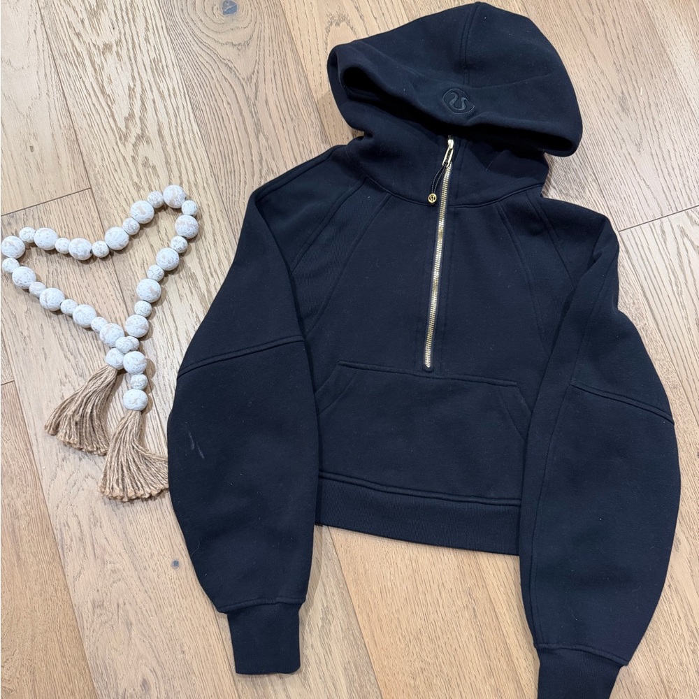 Lululemon Athletica Black Cropped Hoodie